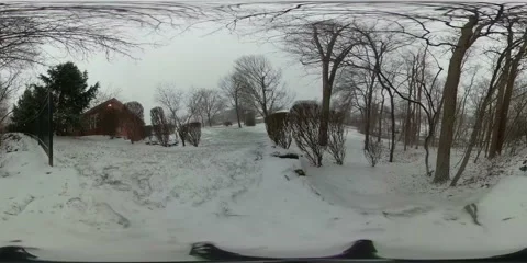 360 Snow fall Video stock 145374248