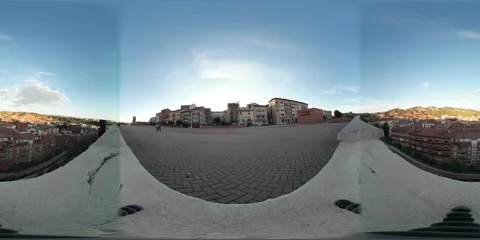 360 Spherical VR Video of Teruel landscape city view in Spain Vidéo 68374856