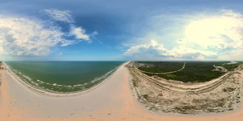 360 St Augustine Beach Florida aerial tour 2026 8k Stock Footage 337421688