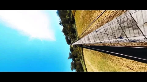 360 swinging bridge crossing Stock Footage 313528764