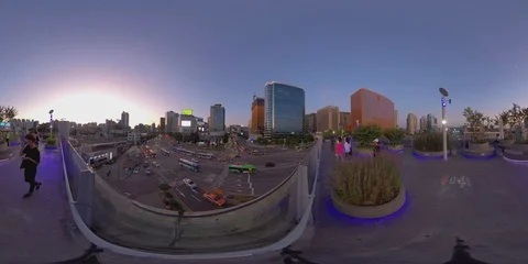 360 timelapse of Seoul Stock Footage 112119427