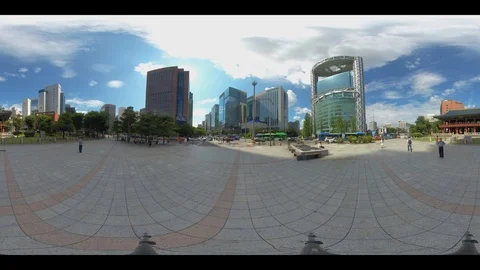 360 timelapse of Seoul Stock Footage 112119467