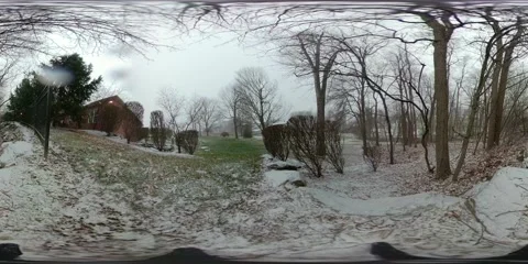 360 Timelapse snow fall Stock Footage 145374219