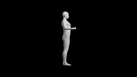 360 Turntable Mannequin on Black Background Stock Footage 335438124
