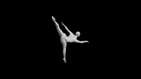 360 Turntable Rotation of Figure Model on Black Background Stock Footage 335868547