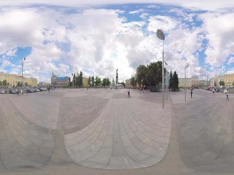 360 video panoramic view of  Constitution Square Stock Footage 76431237