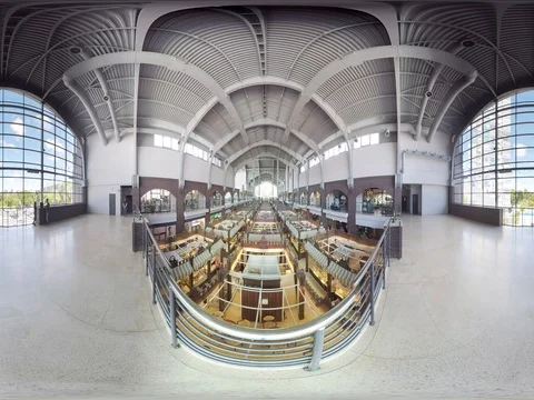 360 video panoramic view of A modern market in the center of Kharkov Stock Footage 76431438