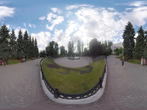 360 video panoramic view of Square in the center of Kharkiv Stock Footage 76431425