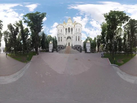 360 video panoramic view of Temple in Victory Square Stock Footage 76431271