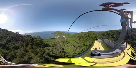360 Video VR of the cable car, from Balneario de Camboriu in Brazil Vidéo 102346202