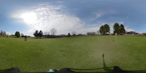 360 Virtual Reality Putting Green Stock Footage 107945589