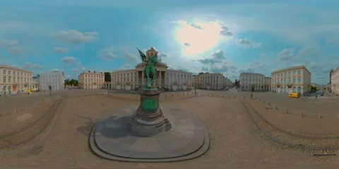 360 virtual reality view of the city Brussel in Belgium, no camera in view Stock Footage 168591267
