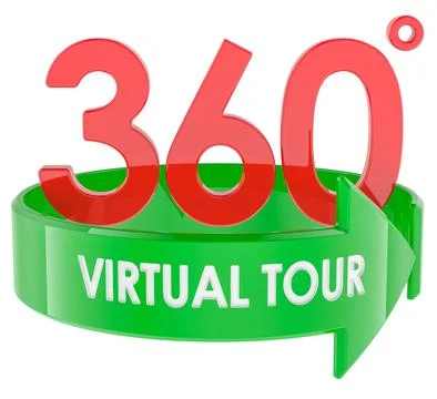 360 virtual tour concept. 3D rendering Stock Illustration