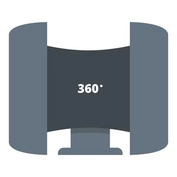 360 virtual tour icon cartoon vector. Online walk Stock Illustration