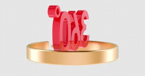 360 virtual tour logotype rotation animation seamlessly loopable. 3D render.. Stock Footage 316632560