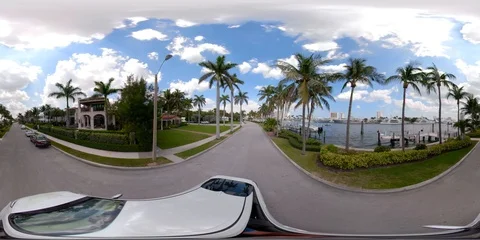 360 virtual tour vr spherical motion footage Fort Lauderdale luxury mansions  Stock Footage 87569186