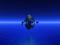 360 VR 3D Animation rotating broken world eggshell with rotating spheres 4k or 4k+ Resolution