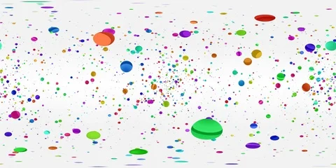 360 VR Abstract Sphere or Planet Landscape Travel Animation - Loop Rainbow Stock Footage 85564822