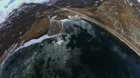 360 VR Aerial view of spring scenery in Norway - Scandinavia Stock Footage 341380537