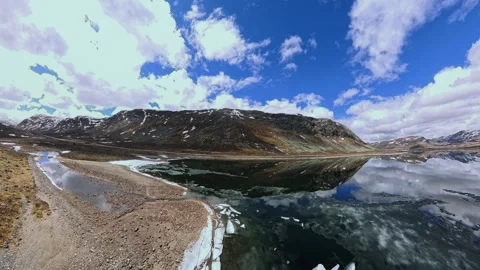 360 VR Aerial view of spring scenery in Norway - Scandinavia Stock Footage 341381339