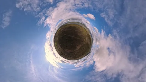 360 VR Aerial view of spring scenery in Norway - Scandinavia Stock Footage 341381476