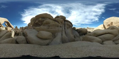 360 VR The Arches at Joshua Tree National Park Stock Footage