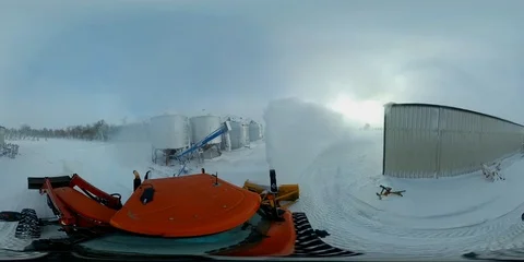 360 VR Blowing Snow.2 Stock Footage 101716907