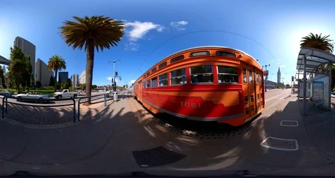 360 VR Cable Car in San Francisco Video stock 117364136