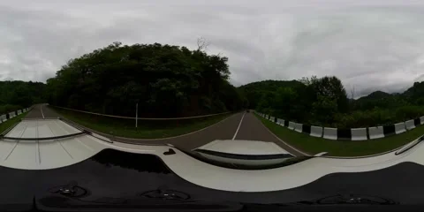 360 VR Camera on a car in cloudy weather Stock Footage 167282042