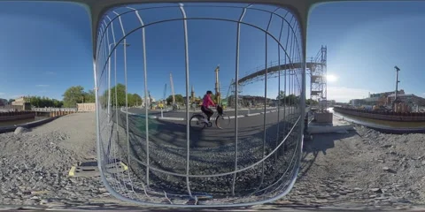 360 VR - Construction Site of West Link (Västlänken) Stock Footage 132693991