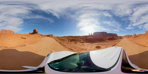 360 VR Drive Through Monument Valley Tribal Park Stock Footage 154839809