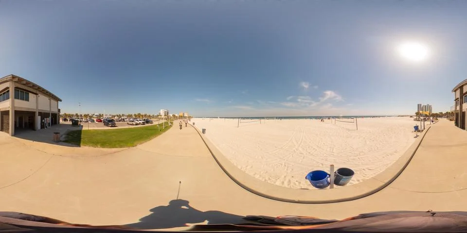 360 vr equirectangular photo of Gulf shores Alabama USA scene Foto stock
