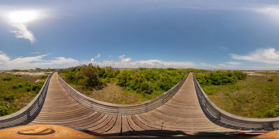 360 vr equirectangular photo of Gulf shores Alabama USA scene Stock-Fotos