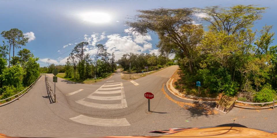 360 vr equirectangular photo of Gulf shores Alabama USA scene Foto stock