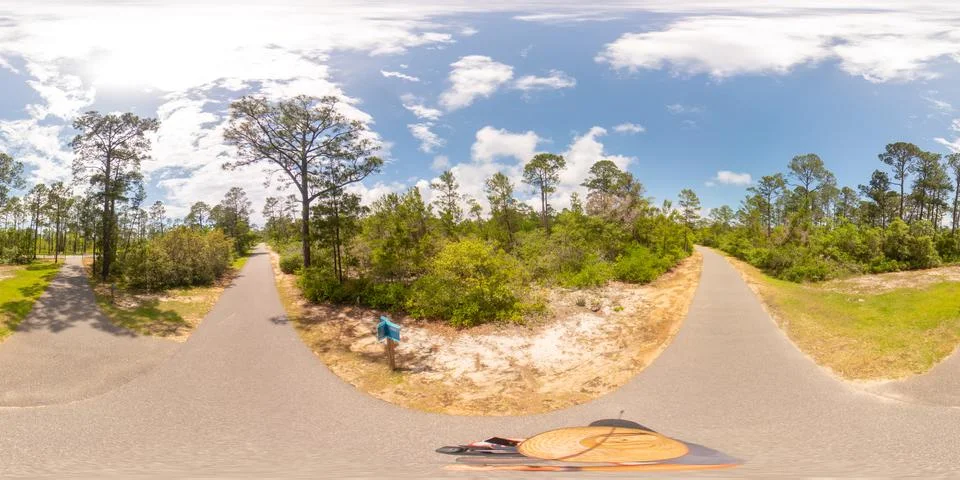 360 vr equirectangular photo of Gulf shores Alabama USA scene Stock Photos
