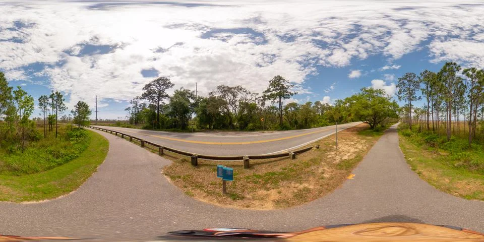 360 vr equirectangular photo of Gulf shores Alabama USA scene Foto stock