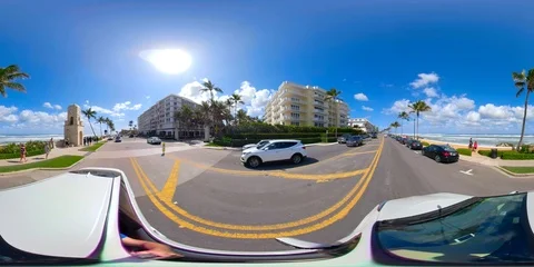 360 vr footage of Palm Beach Island Florida USA 5.2k Stock Footage 86717006