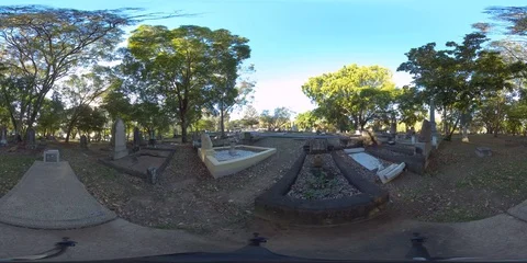 360 VR Graveyard Stock Footage 116463469