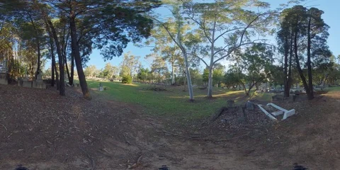 360 VR Graveyard Stock Footage 116464713