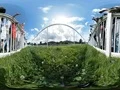 360 VR Horse racing scenery with people at race track and horses passing by 4k or 4k+ Resolution