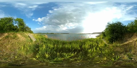 360 vr Lake panoramic 4k Stock-Footage 89938372