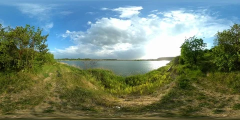 360 vr Lake panoramic 4k Stock-Footage 89939474