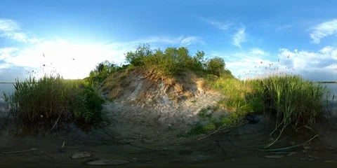 360 vr Lake panoramic 4k Stock Footage 89940604