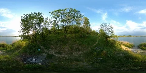 360 vr Lake panoramic 4k Stock-Footage 89941196