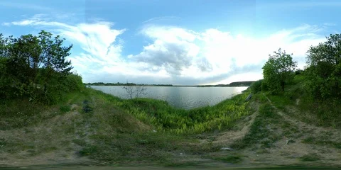 360 vr Lake panoramic timelapse 4k Stock-Footage 89938570