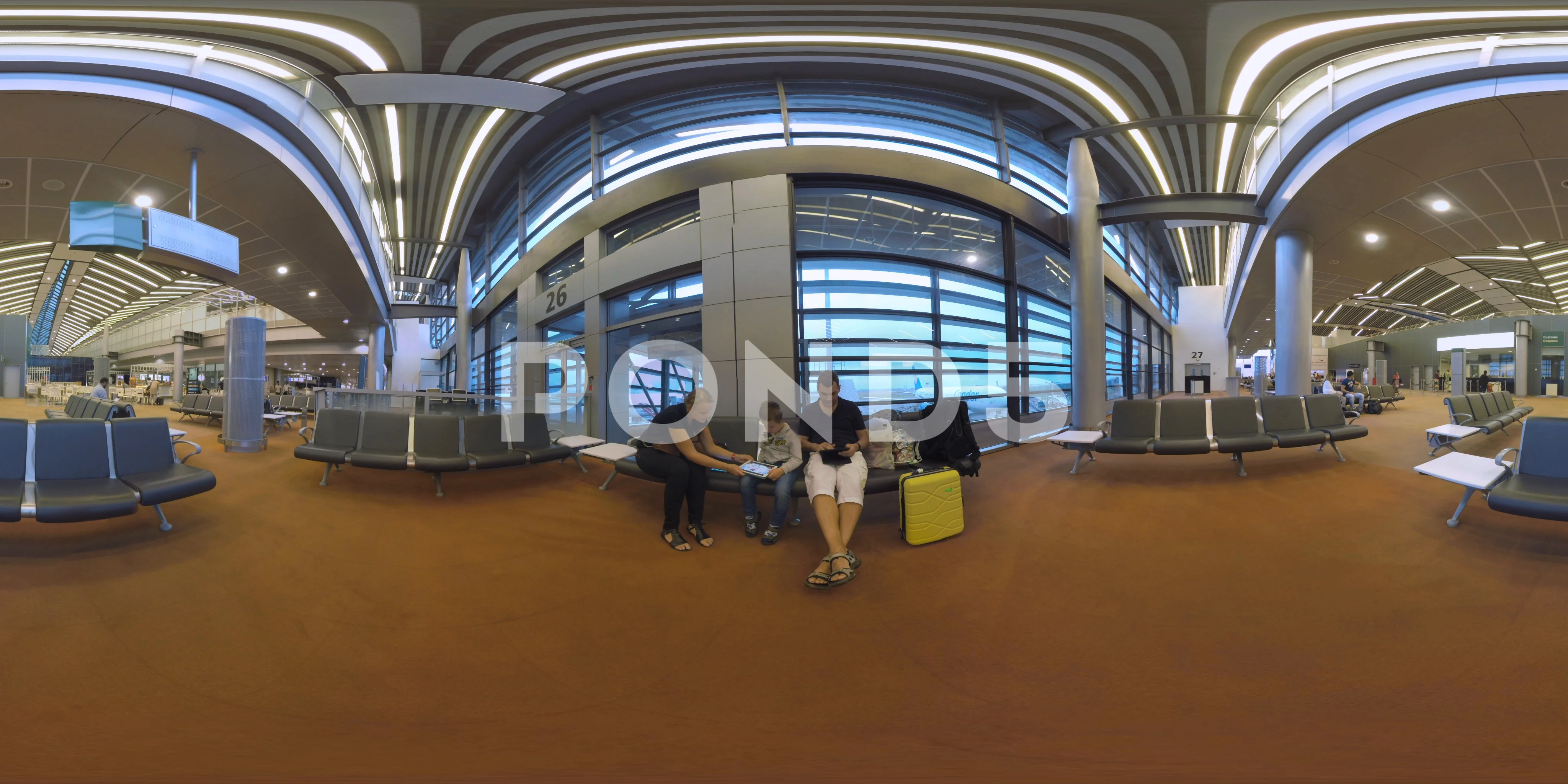 360 VR Lounge of Amsterdam Airport and Stock Video Pond5