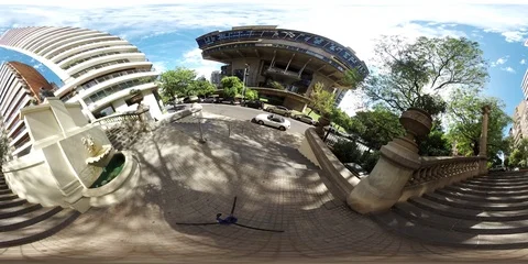 360 VR - National Library of Buenos Aires Stock Footage 93492973