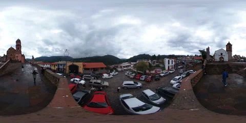 360 VR OLD TOWN Stock Footage