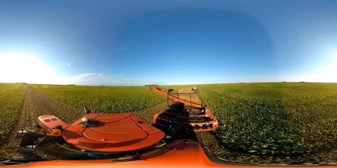 360 VR of Opening Sugarbeet Field 9-17-18 Stock Footage