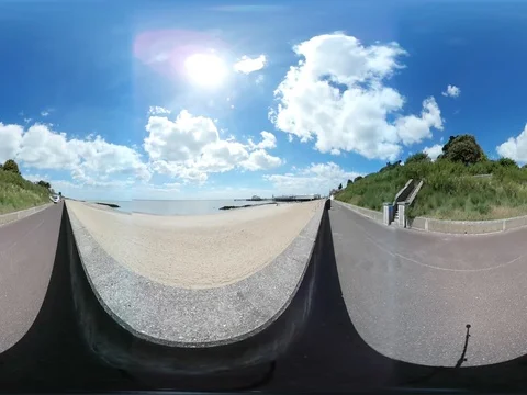 360 VR - Seaside and Beach Stock Footage 76825703